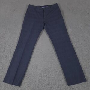 Banana Republic Pants Mens 33x32 Navy Plaid Slim Tailored Trousers Slacks Preppy